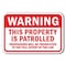 Signmission Safety Sign, 12 in Height, Aluminum, Private Prop - Warning A-1218 Private Prop - Warning - alternate 1